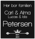 Få lavet et personligt postkasseskilt til din postkasse